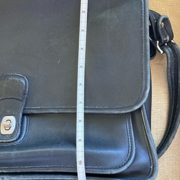 Coach Vintage Metropolitan Unisex Leather Briefcase Brass/Black - Picture 7 of 12